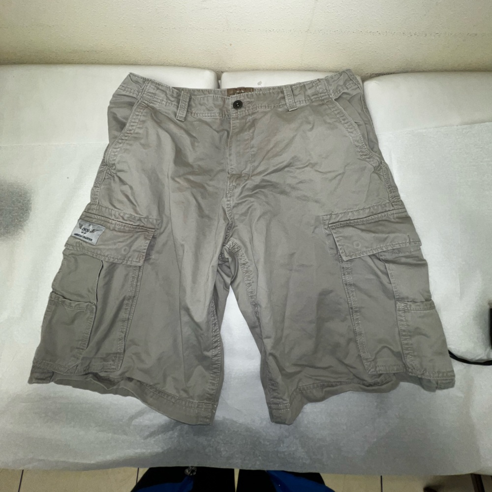 JNCO vintage Cargo Shorts baggy paratrooper khaki men’s shorts size 38 JNCO-85